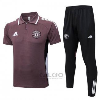 Completo Polo Manchester United 2025-2026 Marronee