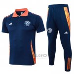 Conjunto Polo Manchester United 2024-2025 Blu
