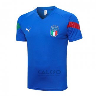 Maglia Allenamento Italia 2022-2023 Blu