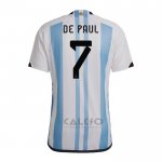 Maglia Argentina Giocatore De Paul Home 2022
