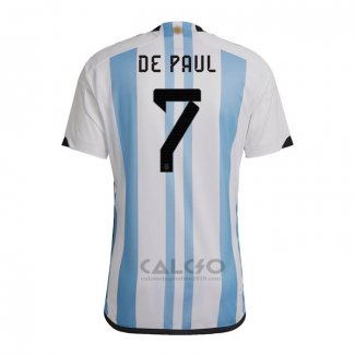 Maglia Argentina Giocatore De Paul Home 2022
