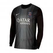 Maglia Paris Saint-Germain Portiere Home Manica Lunga 2025-2026 Nero