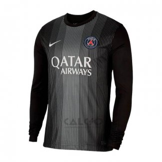 Maglia Paris Saint-Germain Portiere Home Manica Lunga 2025-2026 Nero