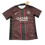 Maglia Prematch Paris Saint-Germain 2025-2026 Nero Rosso