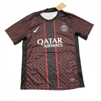 Maglia Prematch Paris Saint-Germain 2025-2026 Nero Rosso