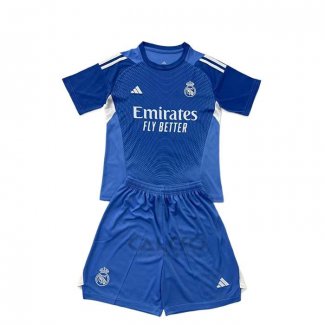 Maglia Real Madrid Portiere Bambino 2025-2026 Blu