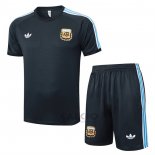 Tuta da Track Argentina Manica Corta 2025-2026 Grigio - Pantaloncini