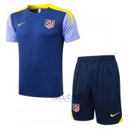 Tuta da Track Atletico Madrid Manica Corta 2025-2026 Blu - Pantaloncini