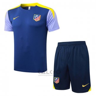 Tuta da Track Atletico Madrid Manica Corta 2025-2026 Blu - Pantaloncini