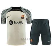 Tuta da Track FC Barcellona Manica Corta 2023-2024 Verde - Pantaloncini