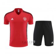 Tuta da Track Manchester United Manica Corta 2022-2023 Rosso - Pantaloncini