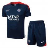 Tuta da Track Paris Saint-Germain Manica Corta 2025-2026 Blu - Pantaloncini