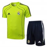 Tuta da Track Real Madrid Manica Corta 2025-2026 Verde - Pantaloncini