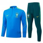 Tuta da Track di Felpa Brasile Bambino 2026-2027 Blu
