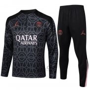 Tuta da Track di Felpa Paris Saint-Germain Jordan 2024-2025 Nero