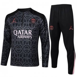 Tuta da Track di Felpa Paris Saint-Germain Jordan 2024-2025 Nero