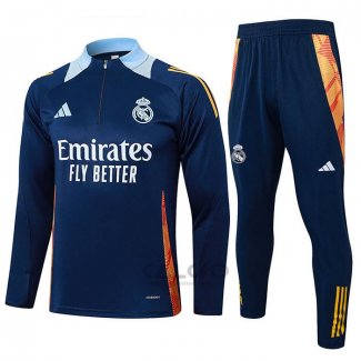 Tuta da Track di Felpa Real Madrid Bambino 2024-2025 Blu