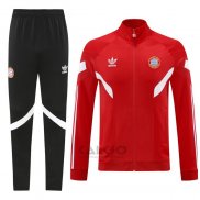 Tuta da Track di Giacca Bayern Monaco Bambino 2024-2025 Rosso Bianco