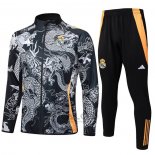 Tuta da Track di Giacca Real Madrid Dragon Bambino 2024-2025 Nero