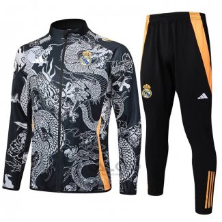 Tuta da Track di Giacca Real Madrid Dragon Bambino 2024-2025 Nero