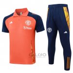 Conjunto Polo Manchester United 2024-2025 Arancione