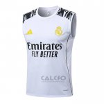 Maglia Allenamento Real Madrid Senza Maniche 2025-2026 Bianco