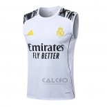 Maglia Allenamento Real Madrid Senza Maniche 2025-2026 Bianco