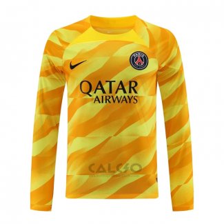 Maglia Paris Saint-Germain Portiere Manica Lunga 2023-2024 Giallo