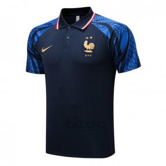 Maglia Polo Francia 2022-2023 Blu Scuro