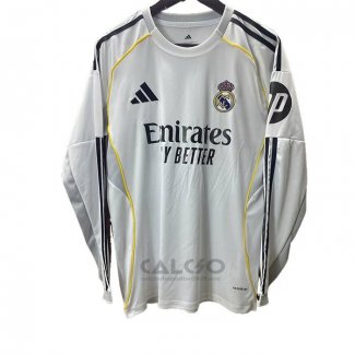 Maglia Real Madrid Home Manica Lunga 2025-2026