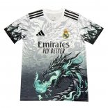 Maglia Real Madrid Dragon 2024-2025 Bianco Grigio Thailandia