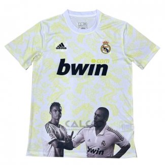 Maglia Real Madrid Special 2025-2026 Bianco Giallo Thailandia