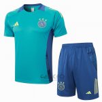 Tuta da Track Ajax Manica Corta 2024-2025 Verde - Pantaloncini