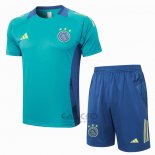 Tuta da Track Ajax Manica Corta 2024-2025 Verde - Pantaloncini