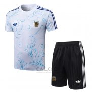 Tuta da Track Argentina Manica Corta 2026-2027 Bianco - Pantaloncini