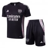 Tuta da Track Arsenal Manica Corta 2024-2025 Grigio Scuro - Pantaloncini