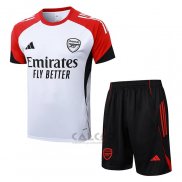 Tuta da Track Arsenal Manica Corta 2025-2026 Bianco - Pantaloncini