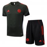 Tuta da Track Bayern Monaco Manica Corta 2025-2026 Verde - Pantaloncini