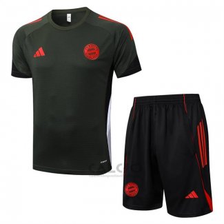 Tuta da Track Bayern Monaco Manica Corta 2025-2026 Verde - Pantaloncini