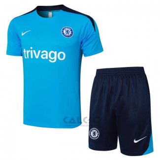 Tuta da Track Chelsea Manica Corta 2024-2025 Blu - Pantaloncini