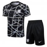 Tuta da Track Chelsea Manica Corta 2025-2026 Nero - Pantaloncini