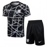 Tuta da Track Chelsea Manica Corta 2025-2026 Nero - Pantaloncini
