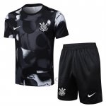 Tuta da Track Corinthians Manica Corta 2025-2026 Nero - Pantaloncini
