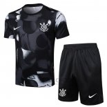 Tuta da Track Corinthians Manica Corta 2025-2026 Nero - Pantaloncini
