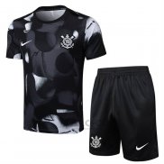 Tuta da Track Corinthians Manica Corta 2025-2026 Nero - Pantaloncini