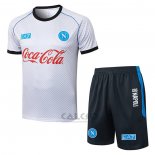 Tuta da Track Napoli Manica Corta 2025-2026 Bianco - Pantaloncini