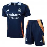 Tuta da Track Real Madrid Manica Corta 2024-2025 Blu - Pantaloncini