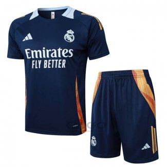Tuta da Track Real Madrid Manica Corta 2024-2025 Blu - Pantaloncini