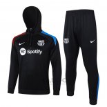 Tuta da Track di Felpa FC Barcellona 2024-2025 Nero