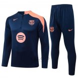 Tuta da Track di Felpa FC Barcellona 2025-2026 Blu Arancione
